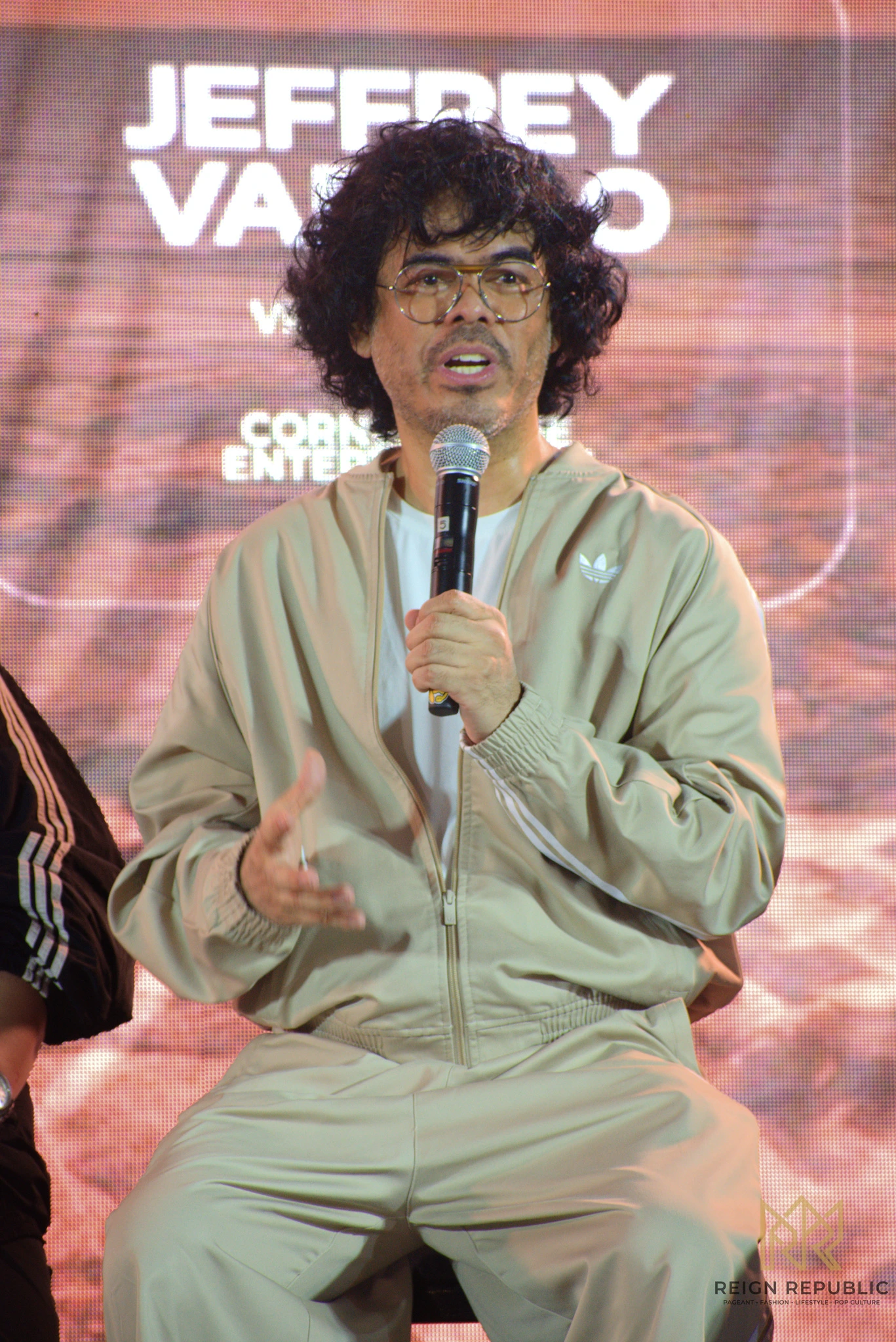 Jeffrey Vadillo speaking on stage.